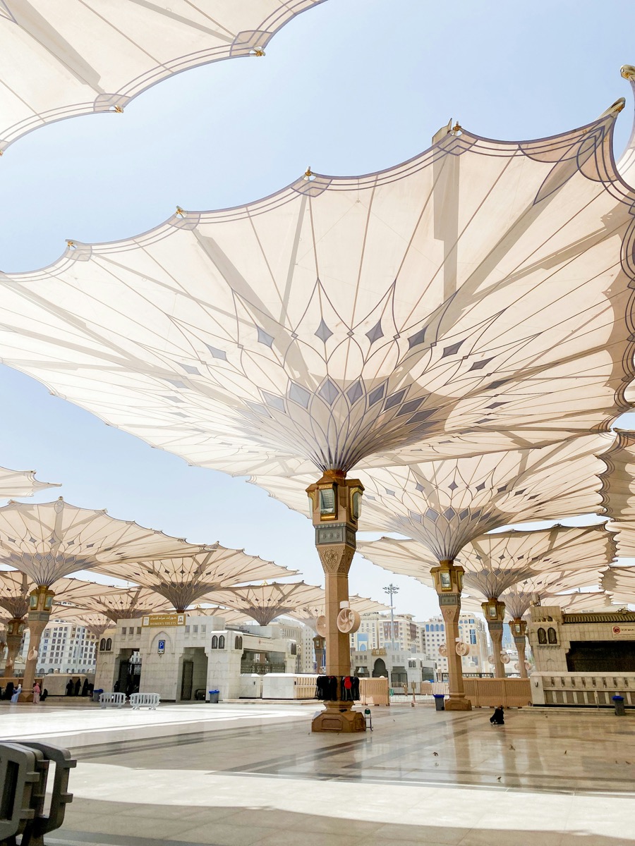 Umbrellas of Masjid an-Nabawi courtyard