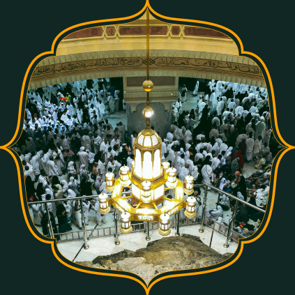 Pilgrims performing Sa'i between Safa and Marwah